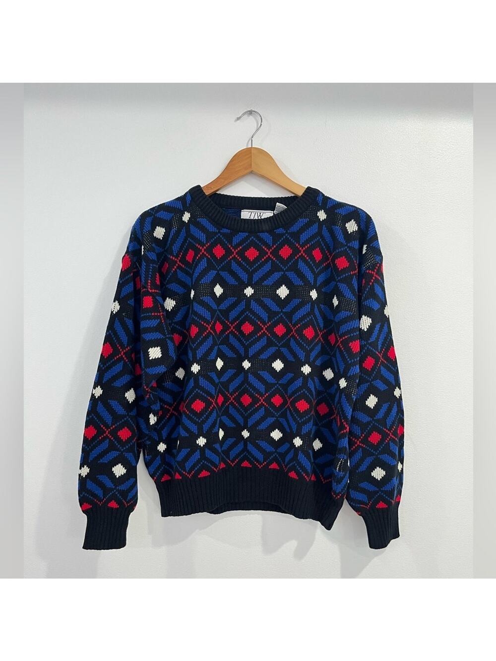 Vtg Colorful Geometric Dad Sweater Size‎ Medium